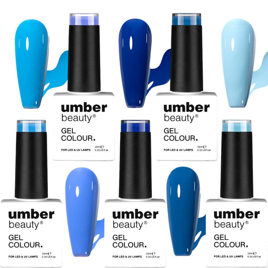 Blue Lagoon by Umber - Colour Gel Nail Polish Set 5x10ml - Umber Beauty®
